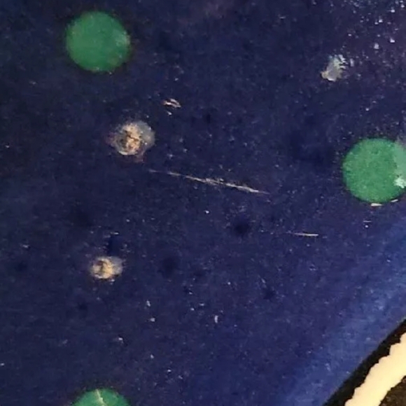 Solveig Cox Whimsical Cat With Fish Pottery Bowl Platter Signed - Picture 6 of 6